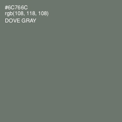 #6C766C - Dove Gray Color Image